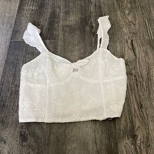 Nectar Clothing White Crop Top